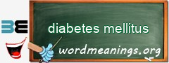 WordMeaning blackboard for diabetes mellitus